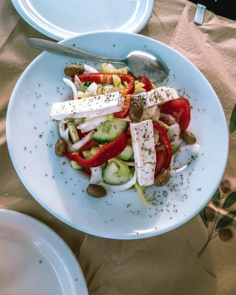 Pauls Tavern, Parthenonas village, Sithonia Greek salad