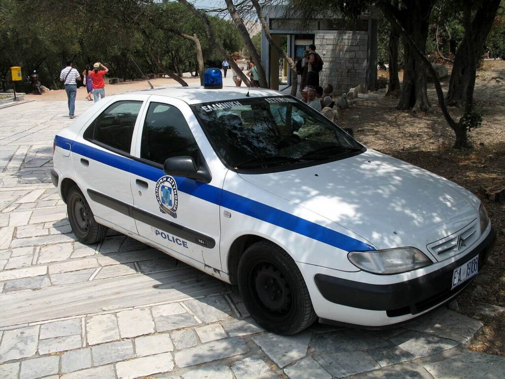 sithonia greece police car greece