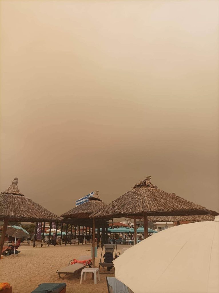 Sitonia Beaches Affected by Smoke - Nikiti Beach